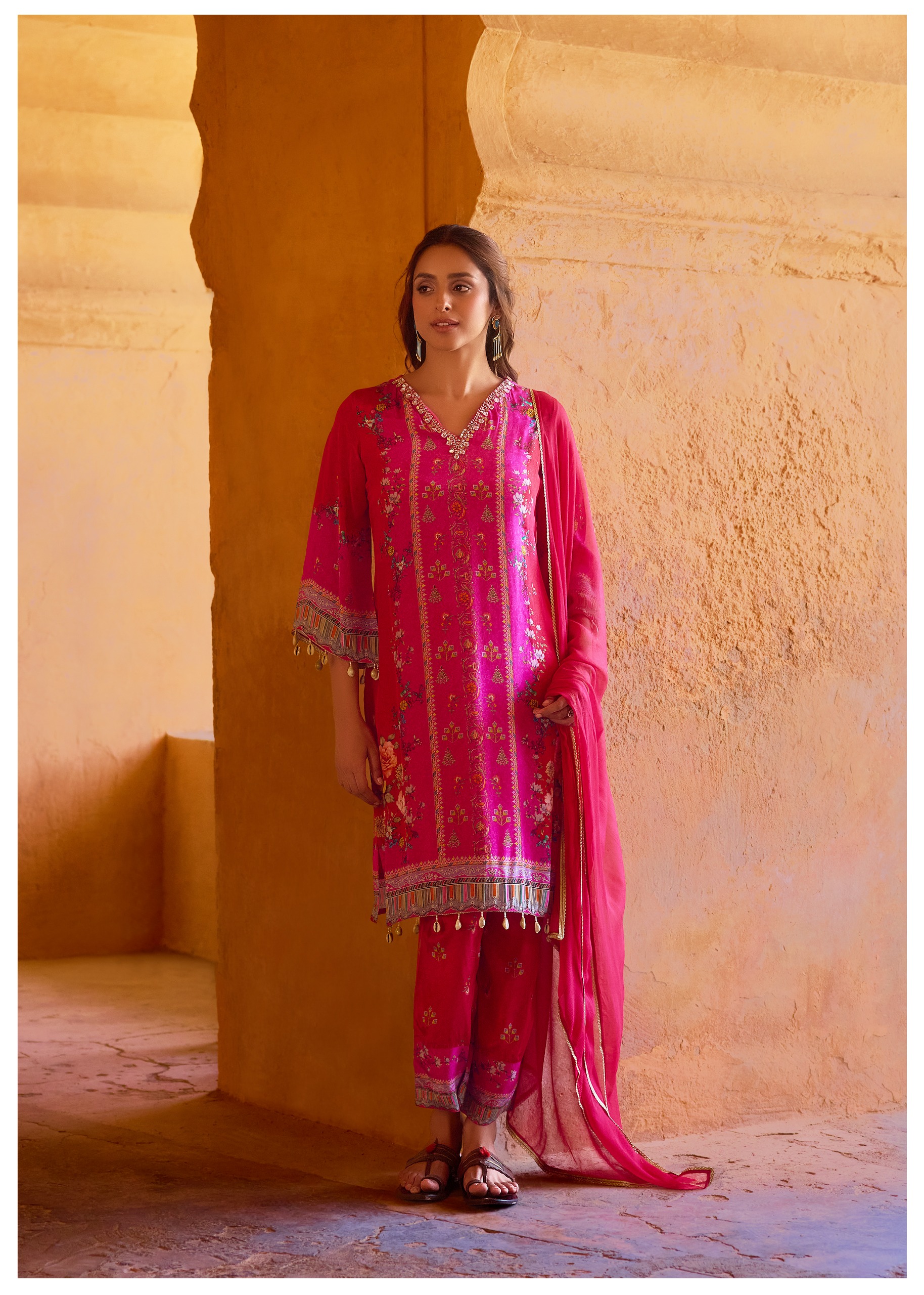 Women Ethnic Motifs Embroidere...